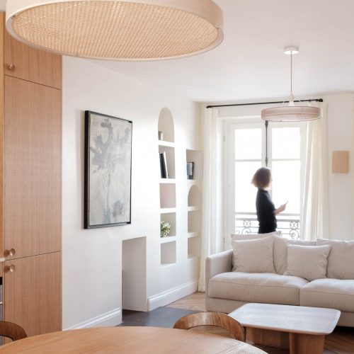 renovation-salon-lumineux Rénovation d’un salon moderne et meubles en bois